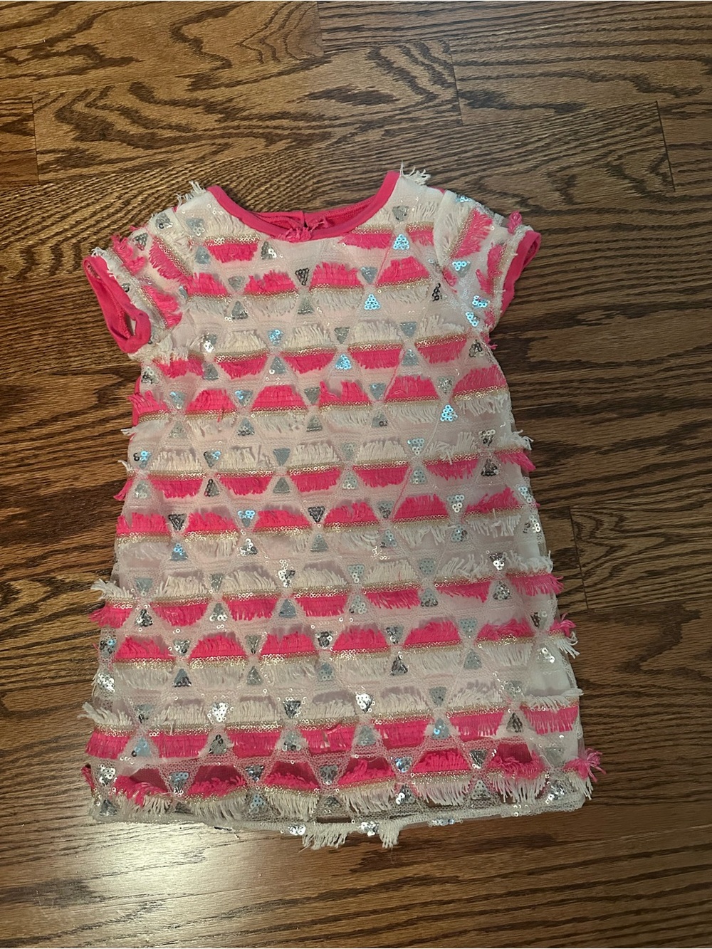 EUC Hatley Pink Fringe Detail Dress, Sz 3